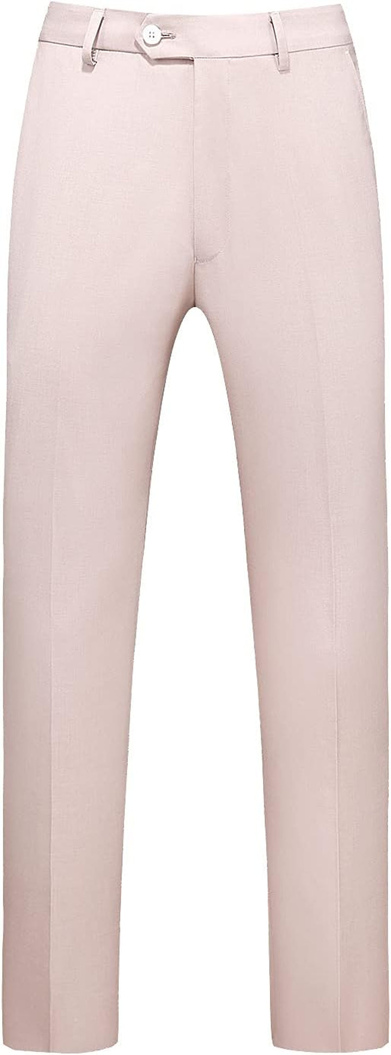 MOGU Mens Front Flat Casual Dress Pants Slim Fit