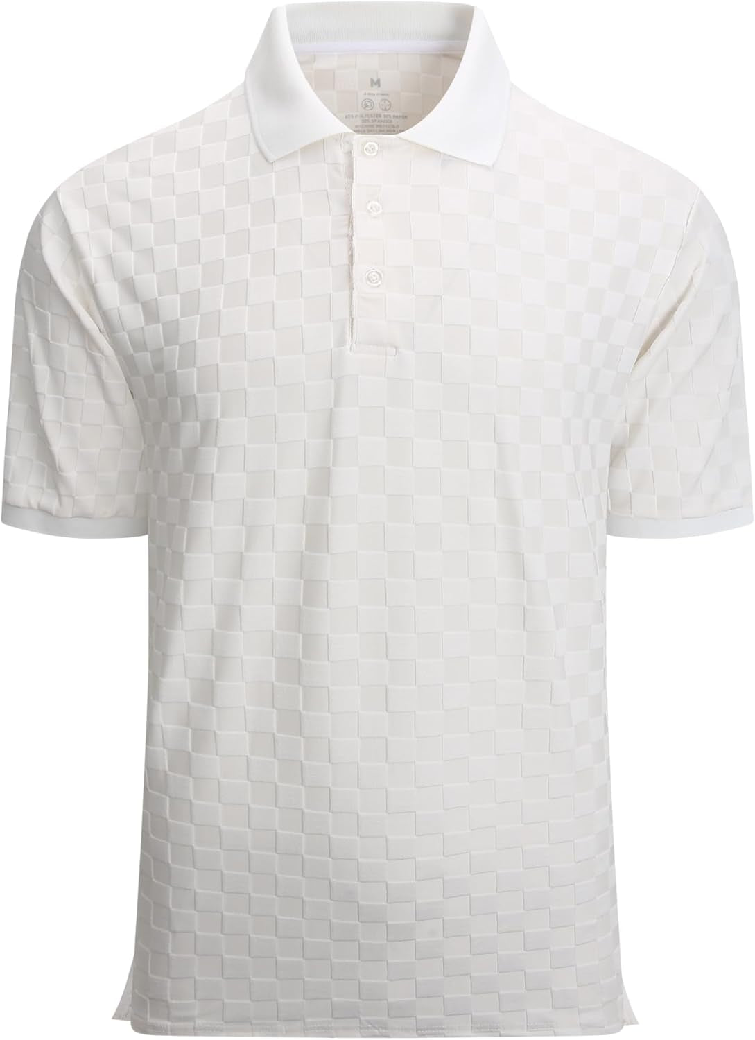 Esabel.C Golf Shirts for Men Dry Fit Performance Short Sleeve Print Moisture Wicking Collared Shirt